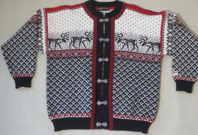 Nordstrikk Nórdico Navidad Reno Cárdigan Suéter Lana Virgen Esquí Noruega L Foto 1 de 4