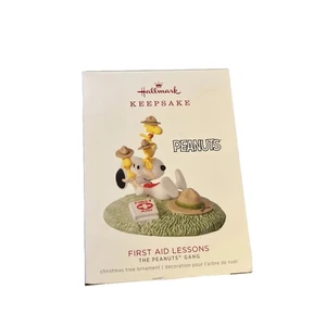 Hallmark Andenken Ornament Peanuts Snoopy Woodstock Erste Hilfe Unterricht 2018 - Bild 1 von 5