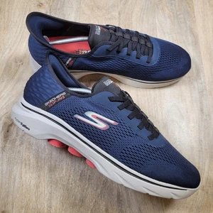 Scarpe da passeggio Skechers Go Walk 7 Free Hand 2 blu navy/rosso sneaker uomo taglia 12 - Foto 1 di 14