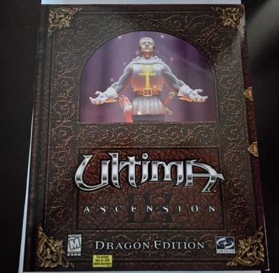 Ultima IX Ascension Dragon Edition IBM DOS PC CD-ROM 大盒子,CIB 布料地图 ahk — 第 1/4 张图片