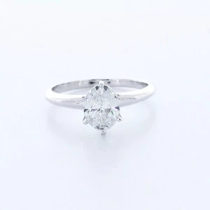 14K Gold Solitär Verlobungsring klassisch 0,97 ct oval Lab-gezüchtet Diamant E VS2 - Bild 1 von 5