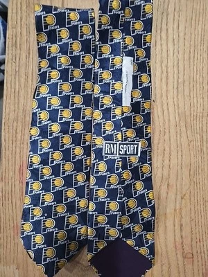 Corbata Indiana Pacers RM SPORTS Vintage Seda Cuello Multi Logo Foto 1 de 3