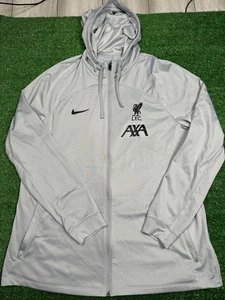 Liverpool FC Nike graue Hoodie-Jacke mit durchgehendem Reißverschluss | Herren Erwachsene XL Fußball Oberteil Set - Bild 1 von 11