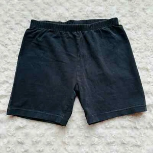 GAP Black Cotton Athletic Bike High Rise Shorts Womens Small Girls Large VTG - Picture 1 of 4