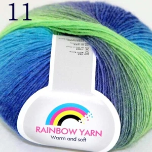 1ballX50g Soft Cashmere Wool Rainbow Wrap Cap Sweater DIY Hand Knitting Yarn - Picture 1 of 64