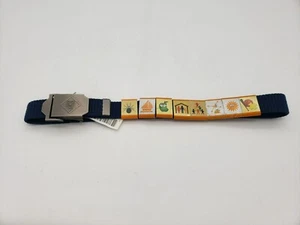 Tiger Cub Scout dunkelblauer Webgürtel, S/M, mit silberner Adj-Schnalle, 8 Gürtelschlaufen-Pantoletten - Bild 1 von 6