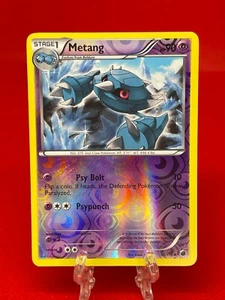 Juego de cartas coleccionables Pokémon Metang Plasma Freeze 51/116 holograma inverso blanco y negro 2013 LP - Imagen 1 de 2
