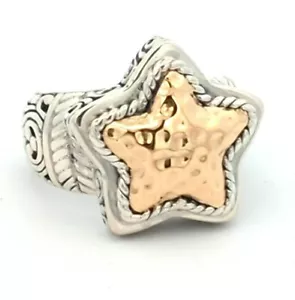 Video Samuel B Behnam Oro 18K Argento Sterling 925 Stella Artigiana ⭐ Anello Designer - Foto 1 di 3