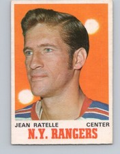VINTAGE HOCKEY CARD OPC 1970 NEW YORK RANGERS JEAN RATELLE  NO95
