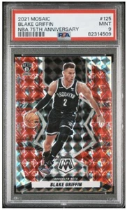 2021 Panini Prizm #125 Blake Griffin Mosaic Prizm NBA 75th Anniversary PSA 9 - Picture 1 of 2