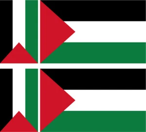 PALESTINE Lot 4 Vinyl Stiker autocollant Drapeau - Picture 1 of 1