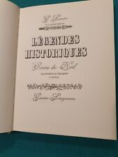 livre 1957 LÉGENDES HISTORIQUES G.LENOTRE CONTES DE NOEL ILLUSTRATION EPINAL BI3