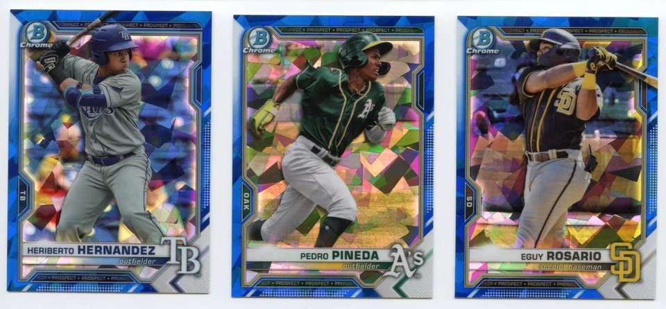 2021 Bowman Draft Sapphire Baseball BDC-100 Heriberto Hernandez - Tampa Bay Rays - Image 1 of 1