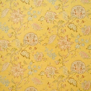 P Kaufmann RETREAT Floral TOPAZ GOLD Home Decor Drapery Pillow Fabric BTY - Picture 1 of 6