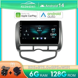 6G+128GB Android 14 Autoradio Carplay GPS DAB+ Per Honda Fit/Jazz/City 2002-2007 - Foto 1 di 13