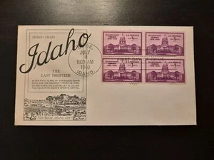 1940 FDC Idaho Statehood Anniversary Last Frontier Illustrated Cachet Boise ID - Picture 1 of 2