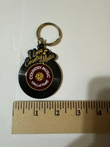 Country music Hall of Fame keychain record “I Love Country Music” Made In USA - Picture 1 of 12