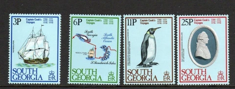 SOUTH GEORGIA 1979 SG70-73 CAPTAIN COOKS VOYAGES BICENTENARY SET MNH Cover