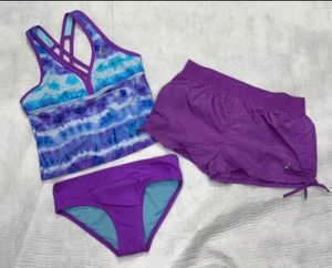 Gerry Youth 3-piece Swim Set, Purple Size M (10/12). New - Picture 1 of 3