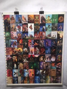 Everway Vision Fantasy Art Trading Cards UNCUT 90 CARD SHEET Poster Size FPG - Bild 1 von 6