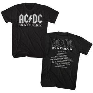 ACDC - Álbum Back In Black - Mangas Cortas - Adulto - Camiseta - Imagen 1 de 1