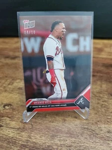 Orlando Arcia - 2023 MLB TOPPS NOW Tarjeta 64 RBI Walk off Red Parallel 4/10 - Imagen 1 de 2