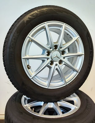 4 Winterräder 205 60 R16 Mercedes A B CLA Klasse W177 W247 W118 16" Alufelgen - Bild 1 von 4