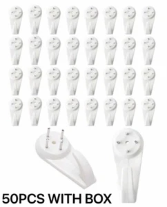 50pcs NonTrace Picture Hooks for Hard Wall Picture Hanging Kit for Picture Frame - Picture 1 of 9