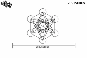 Merkaba Leaf Sticker Decal - Sacred Geometry - 7.5" - Foto 1 di 1
