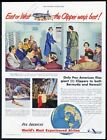 1949 Pan Am Airlines Flight Attendant Art Hawaii Photos Vintage Print Ad