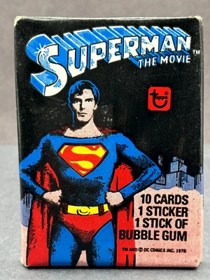 SUPERMAN 1978 Topps Cards Series 1 Unopened Wax Pack (1 pack) - Image 1 of 4