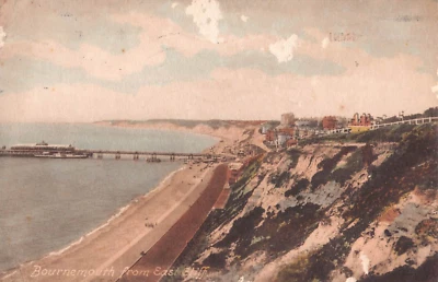 POSTCARD - DORSET - BOURNEMOUTH - FROM EAST CLIFF - POSTED 1916 - FRITHS - Image 1 of 2