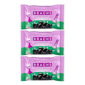 Brach's - schwarzes Lakritz - Jelly Beans - großer 14,5 Unzen Beutel x 3 am besten bis 28.11.26 - Bild 1 von 1