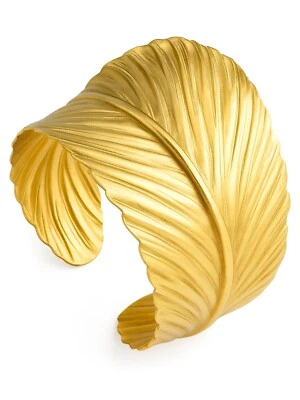 Brazalete PRAO Elegante Mujer Antideslustre Hoja Dorada (Tamaño Ajustable) Foto 1 de 4