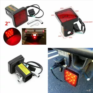 12LED Super Bright Truck Brake Light Trailer Hitch Cover Fit Towing & Hauling 2" - Picture 1 of 1