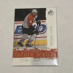 2000-01 SP Authentic Future Watch /900 Justin Williams #118 Rookie RC - Picture 1 of 2