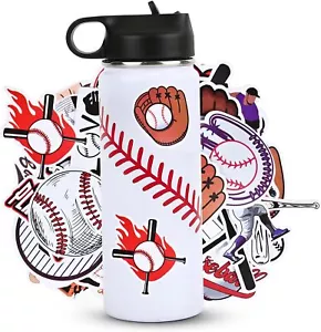 Baseball Gifts for Boys 8-12,Baseball Water Bottles and 50PCS Stickers Stuff... - Picture 1 of 7