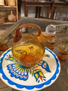 Vintage Orange Cambridge Glas Karaffe Set - Bild 1 von 7