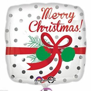 amscan International 3144001 "Merry Christmas Silver Dots Foil Balloons (Standar