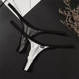 Mens G-String Thong Bulge Pouch-Panties Micro-Bikini T-back Underwear Briefs - Picture 1 of 11