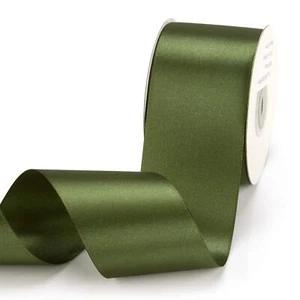 Double Faced Satin Ribbon 2 Inch x 25 Yards Solid Polyester Moss - Picture 1 of 7