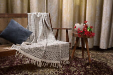 Indian Handmade Bed Throw Handwoven Interlock  Mudcloth Blanket Home Decor
