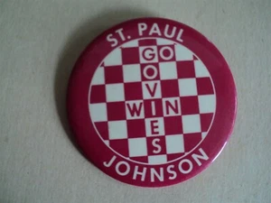 vintage St. Paul Minnesota JOHNSON HIGH SCHOOL Pinback Button 3" - Picture 1 of 2