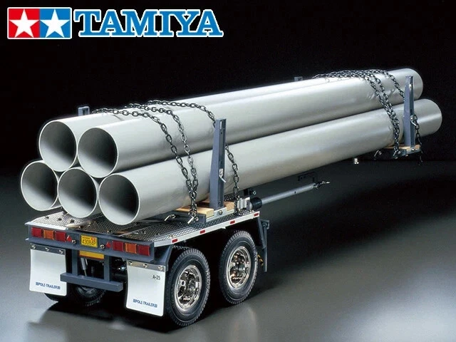 Tamiya 1/14 Elettrico RC Rimorchio Camion Palo Rimorchio 56310 Radiocomando N... - Immagine 1 di 1