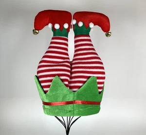 Adjoy Christmas Elf Adult Party Hat One Size Fits Most Padded Lined w/Bells - Picture 1 of 6