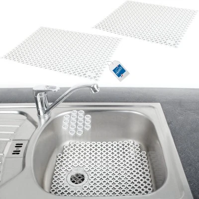 2x Spülmatte zuschneidbar groß Spülbecken Waschbecken Einlage Matte Kunststoff - Bild 1 von 4