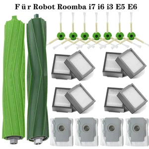 Zubehör Für Robot Roomba i7 i6 i3 E5 E6 Haupt Seiten Bürste Filter Staubbeutel - Bild 1 von 38