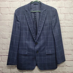 Cappotto sportivo Brooks Brothers Regent Fit 40S blu finestra Reda italiano 100% lana - Foto 1 di 9