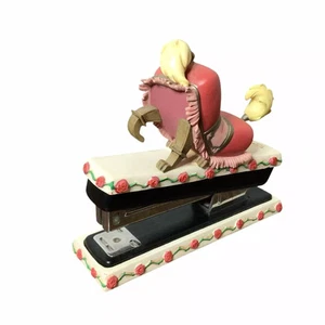Beauty And The Beast Desk Stapler Footstool Character Vintage Disney Rose Detail - Picture 1 of 9
