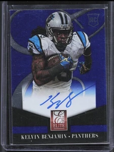 2014 Panini Donruss Elite Kelvin Benjamin Rookie Auto Blue Panthers - Picture 1 of 2